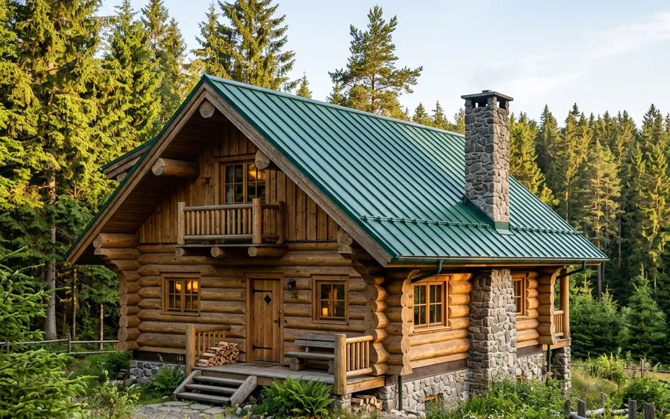 Blockhaus aus massiven Rundstämmen mit Steinkamin – Blockhaus-Preise 2026 ab 240.000 Euro Blockhaus aus massiven Rundstämmen mit Steinkamin – Blockhaus-Preise 2026 ab 240.000 Euro